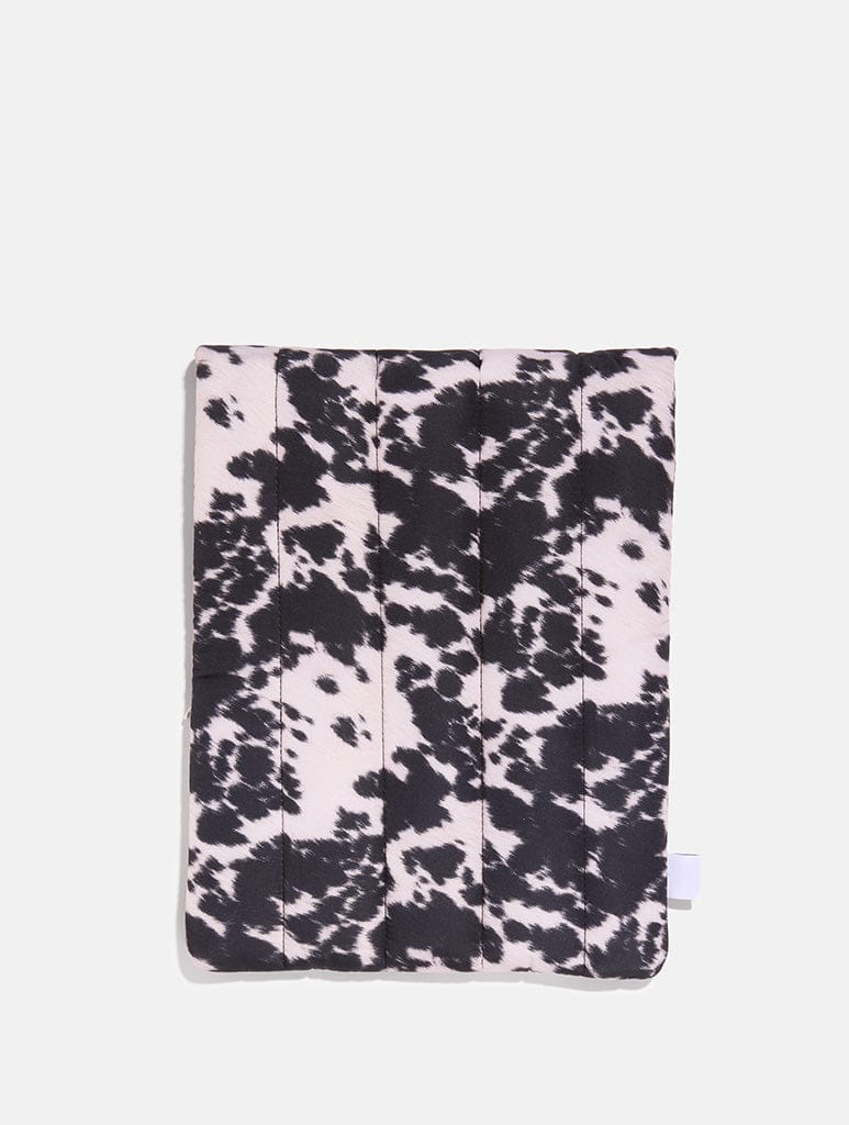 Cow Print Quilted Bow Laptop Sleeve Laptop Cases Skinnydip London