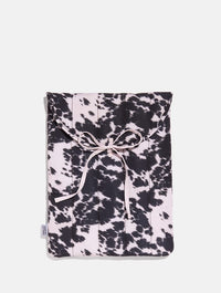 Cow Print Quilted Bow Laptop Sleeve Laptop Cases Skinnydip London