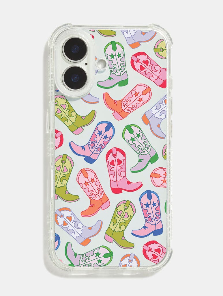 Cowboy Boot Repeat Shock iPhone Case Phone Cases Skinnydip London