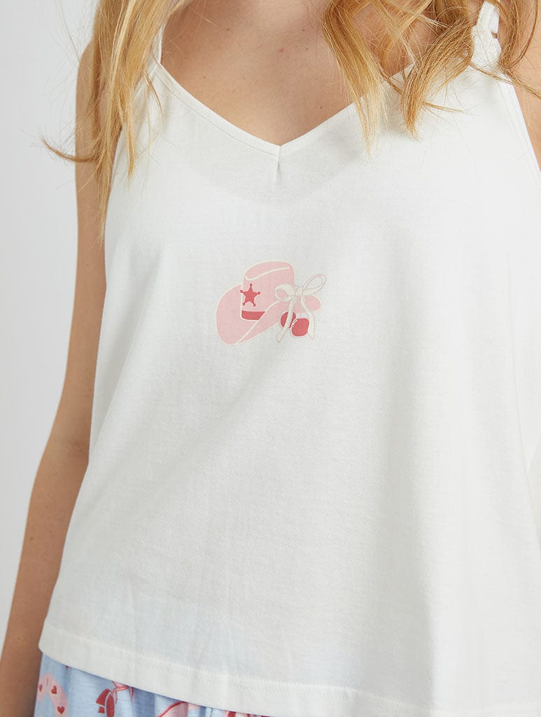 Cowboy Coquette Cami & Trouser Pyjama Set Lingerie & Nightwear Skinnydip London