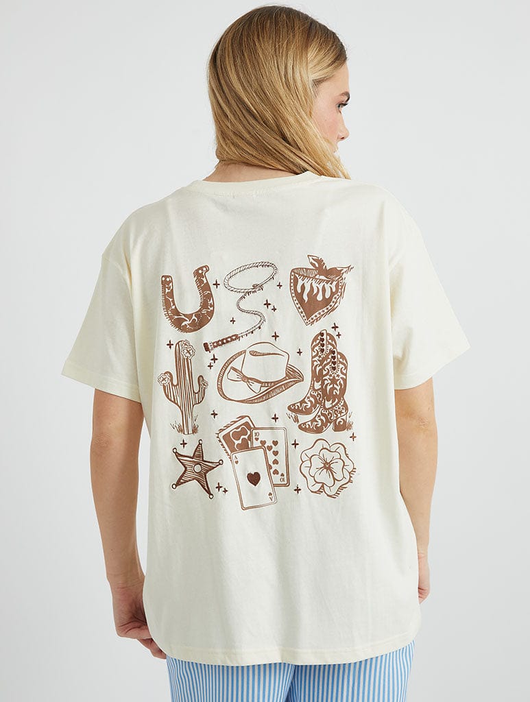 Cowgirl Sketch T-Shirt Tops & T-Shirts Skinnydip London