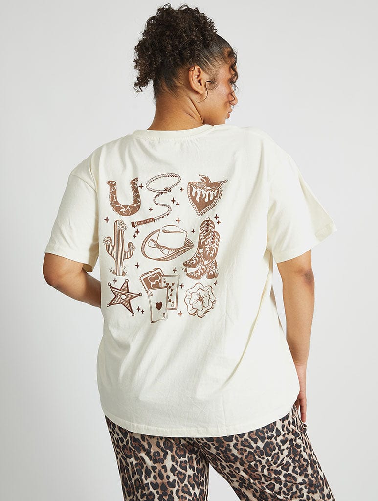 Cowgirl Sketch T-Shirt Tops & T-Shirts Skinnydip London
