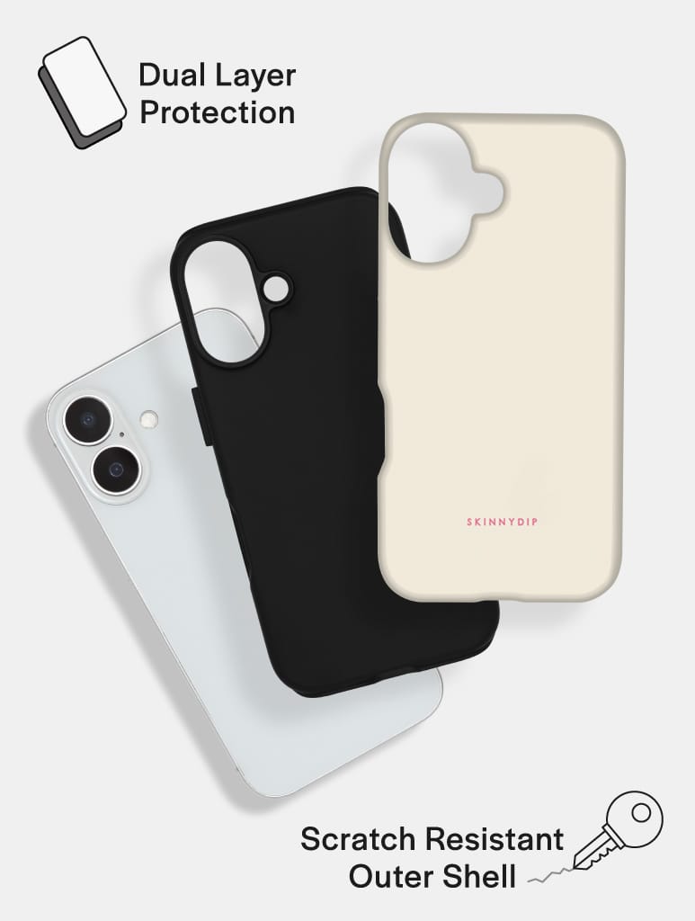 Cream Solid Colour Ultra Protective iPhone Case Phone Cases Skinnydip London