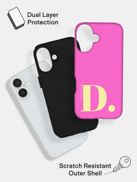 'D' Initial Pink Ultra Protective iPhone Case Phone Cases Skinnydip London