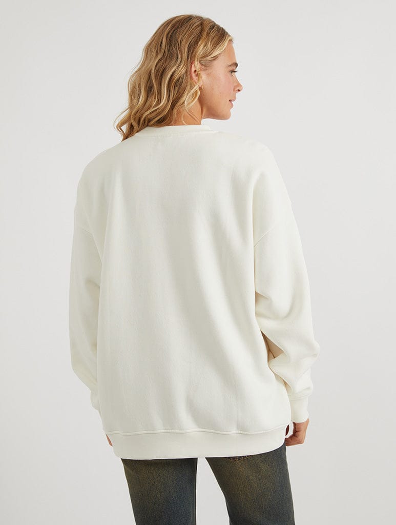 Daffodil Sweatshirt In White Hoodies & Sweatshirts Skinnydip London