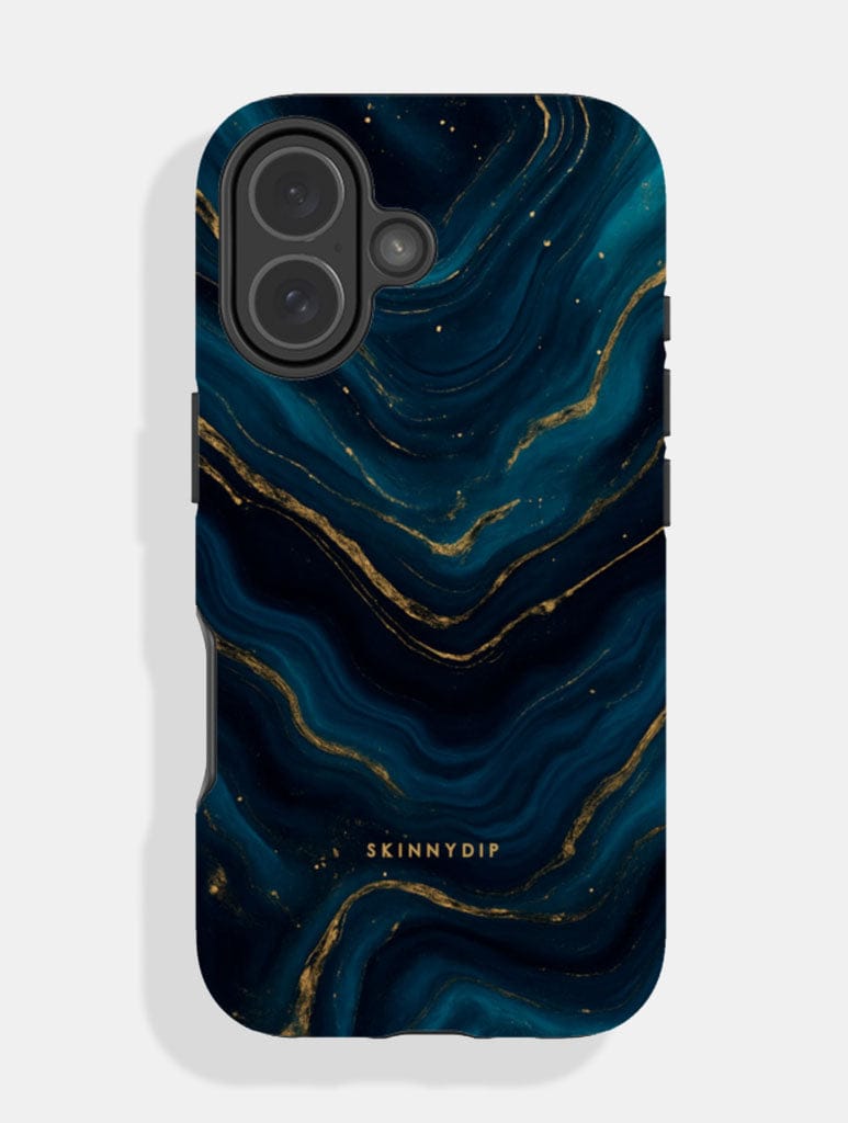 Dark Blue Marble Ultra Protective iPhone Case Phone Cases Skinnydip London