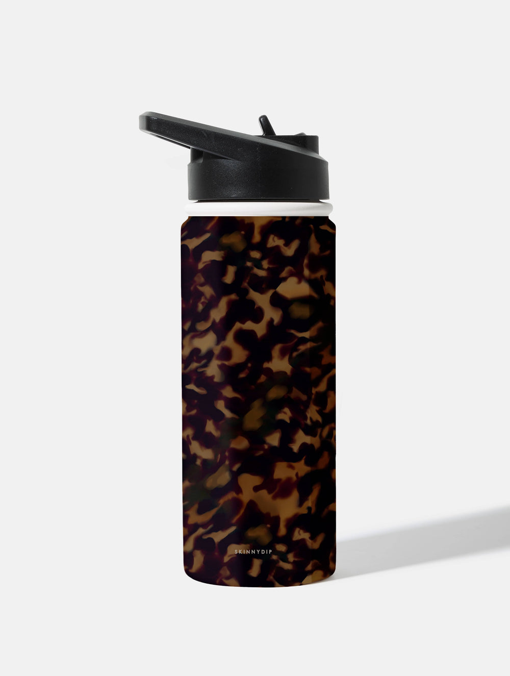Dark Tortoise Shell 18oz Stainless Steel Water bottle Water Bottles Skinnydip London