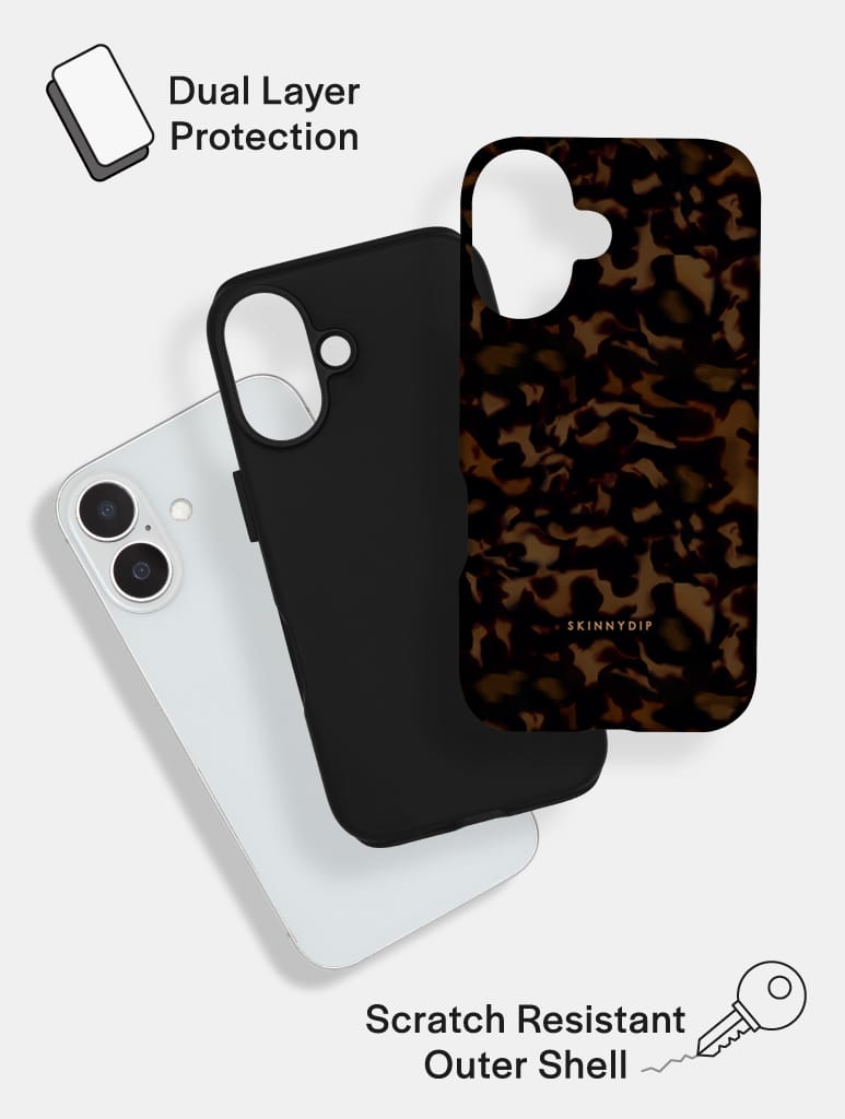 Dark Tortoise Shell Ultra Protective iPhone Case Phone Cases Skinnydip London