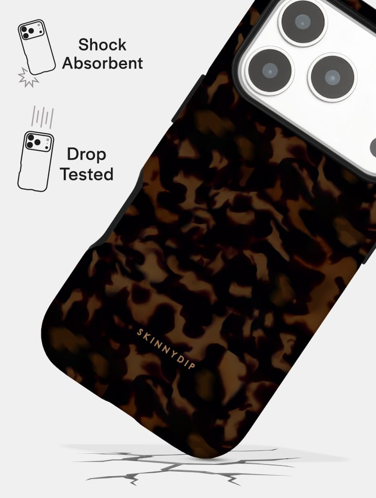 Dark Tortoise Shell Ultra Protective iPhone Case Phone Cases Skinnydip London
