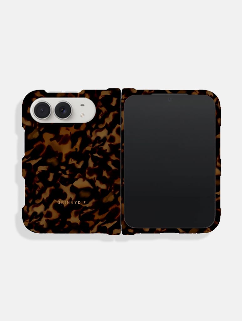 Dark Tortoiseshell Impact Resistant iPhone Duo Case Phone Cases Skinnydip London