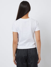 Diamond Tie Baby T-Shirt In White Tops & T-Shirts Skinnydip London