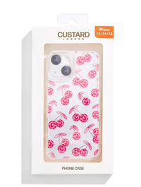 Disco Cherries iPhone Case in Pink Phone Cases Custard London