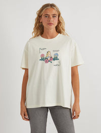 Disney Alice In Wonderland Flower Garden T-Shirt In White Tops & T-Shirts Skinnydip London