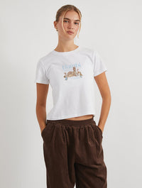 Disney Bambi Family Baby T-Shirt In White Tops & T-Shirts Skinnydip London