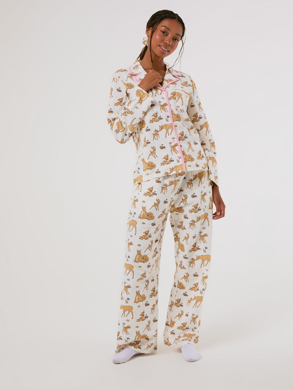 Disney Bambi Frilly Pyjama Set with Scrunchie Lingerie & Nightwear Skinnydip London