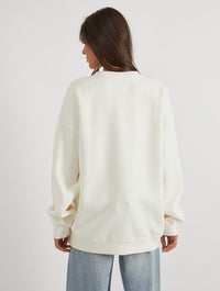 Disney Bambi Love Comes To The Forest Folk Sweatshirt In White Hoodies & Sweatshirts Skinnydip London