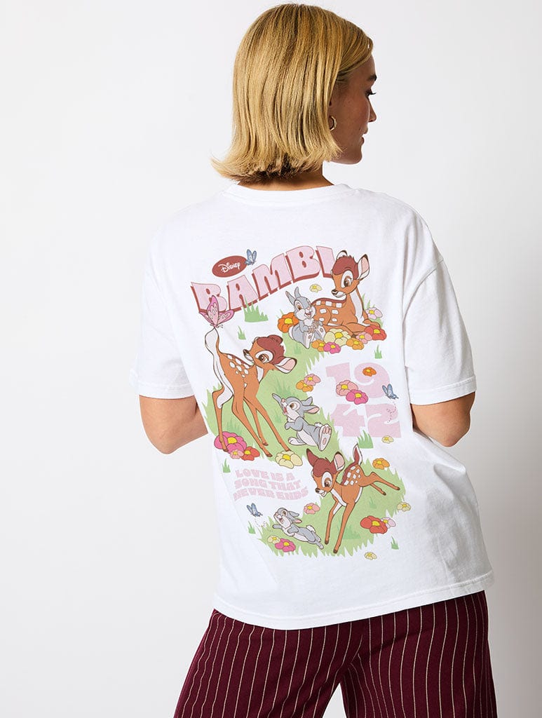 Disney Bambi Poster T-Shirt In Ecru Tops & T-Shirts Skinnydip London