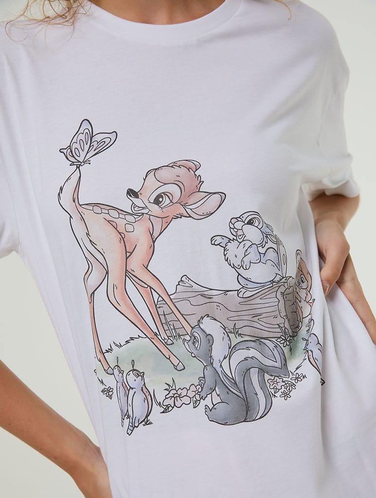 Disney Bambi T-Shirt and Trouser Set with Eye Mask Lingerie & Nightwear Skinnydip London
