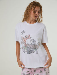 Disney Bambi T-Shirt and Trouser Set with Eye Mask Lingerie & Nightwear Skinnydip London