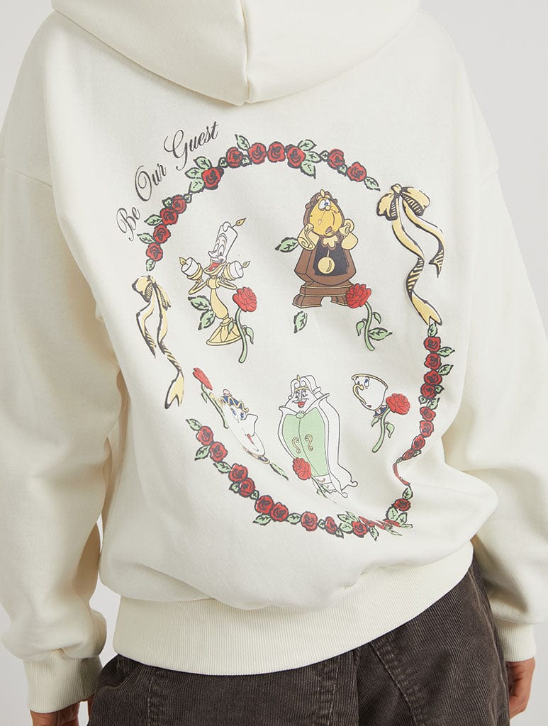 Disney Beauty and The Beast Rose Hoodie Hoodies & Sweatshirts Skinnydip London