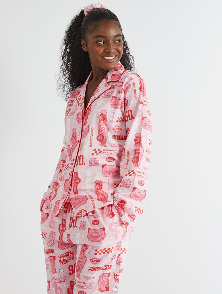 Disney Cars Pink Pyjama Set in Pink Lingerie & Nightwear Skinnydip London
