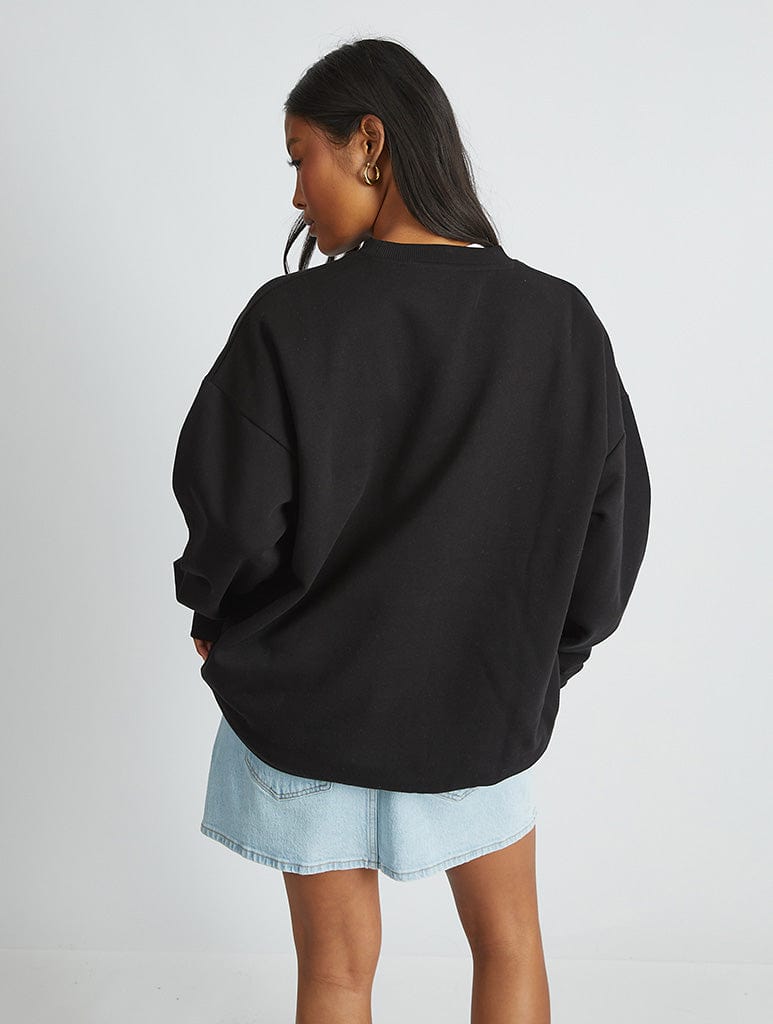 Disney Cars Team McQueen Sweatshirt In Black Hoodies & Sweatshirts Skinnydip London