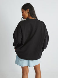 Disney Cars Team McQueen Sweatshirt In Black Hoodies & Sweatshirts Skinnydip London