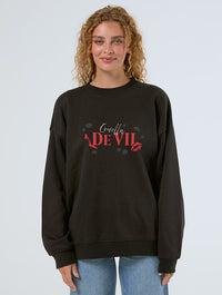 Disney Cruella De Vil Poster Sweatshirt In Black Hoodies & Sweatshirts Skinnydip London