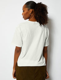 Disney Donald Duck Love T-Shirt in Ecru Tops & T-Shirts Skinnydip London