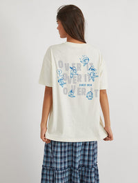 Disney Donald Duck Over It T-Shirt In White Tops & T-Shirts Skinnydip London