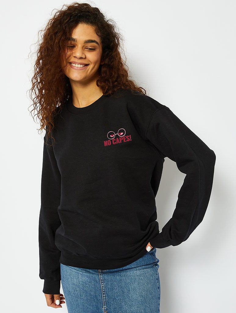 Disney Edna Mode No Capes Sweatshirt in Black Hoodies & Sweatshirts Skinnydip London