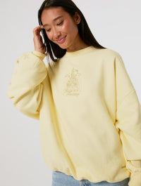 Disney Embroidered Yellow Castle Sweatshirt Hoodies & Sweatshirts Skinnydip London