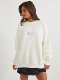 Disney Finding Dory Just Keep Swimming Sweatshirt In White Hoodies & Sweatshirts Skinnydip London