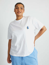 Disney Finding Nemo Shark Poster T-Shirt In White Tops & T-Shirts Skinnydip London