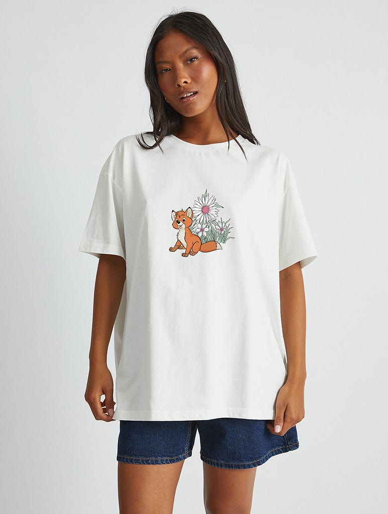 Disney Fox And The Hound Flower T-Shirt Tops & T-Shirts Skinnydip London