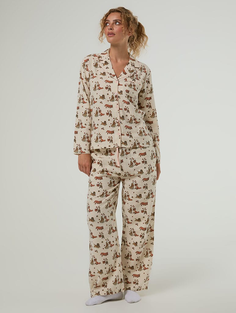 Disney Fox and The Hound Pyjama Set with Scrunchie Lingerie & Nightwear Skinnydip London