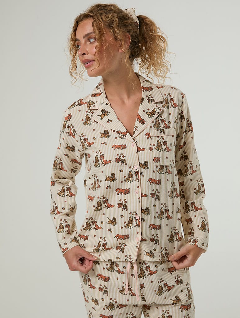 Disney Fox and The Hound Pyjama Set with Scrunchie Lingerie & Nightwear Skinnydip London