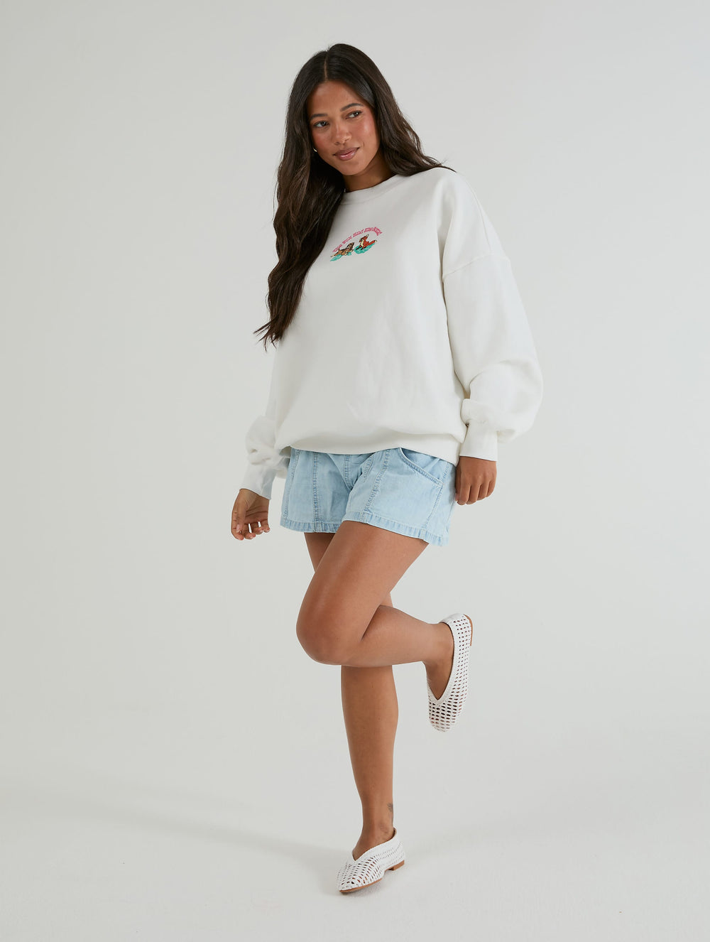 Disney Fox And The Hound Sweatshirt in Ecru Hoodies & Sweatshirts Skinnydip London