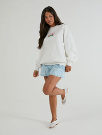 Disney Fox And The Hound Sweatshirt in Ecru Hoodies & Sweatshirts Skinnydip London