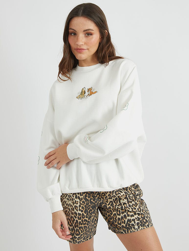 Disney Fox & The Hound Flower Sweatshirt Hoodies & Sweatshirts Skinnydip London
