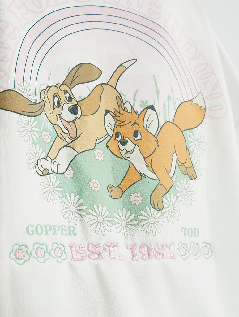 Disney Fox & The Hound Flower Sweatshirt Hoodies & Sweatshirts Skinnydip London