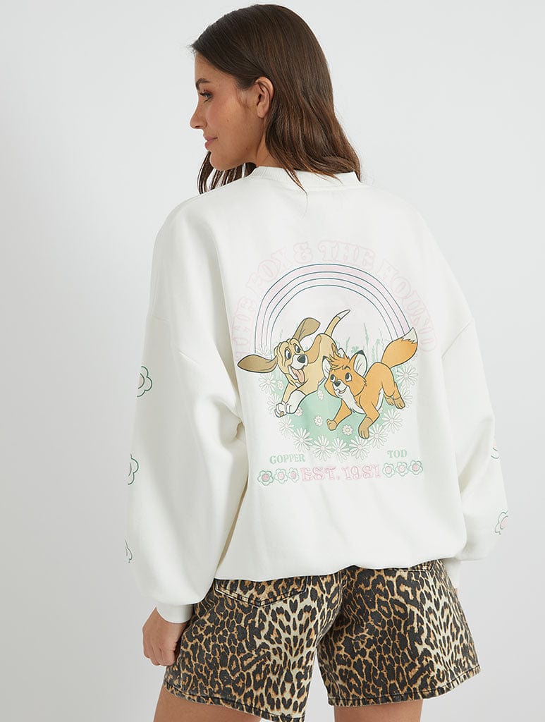 Disney Fox & The Hound Flower Sweatshirt Hoodies & Sweatshirts Skinnydip London