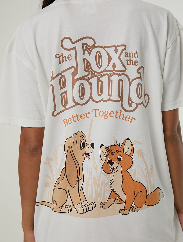 Disney Fox & The Hound T-Shirt & Trouser Set with Eye Mask Lingerie & Nightwear Skinnydip London