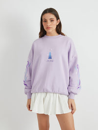 Disney Frozen Let It Go Sweatshirt In Lilac Hoodies & Sweatshirts Skinnydip London