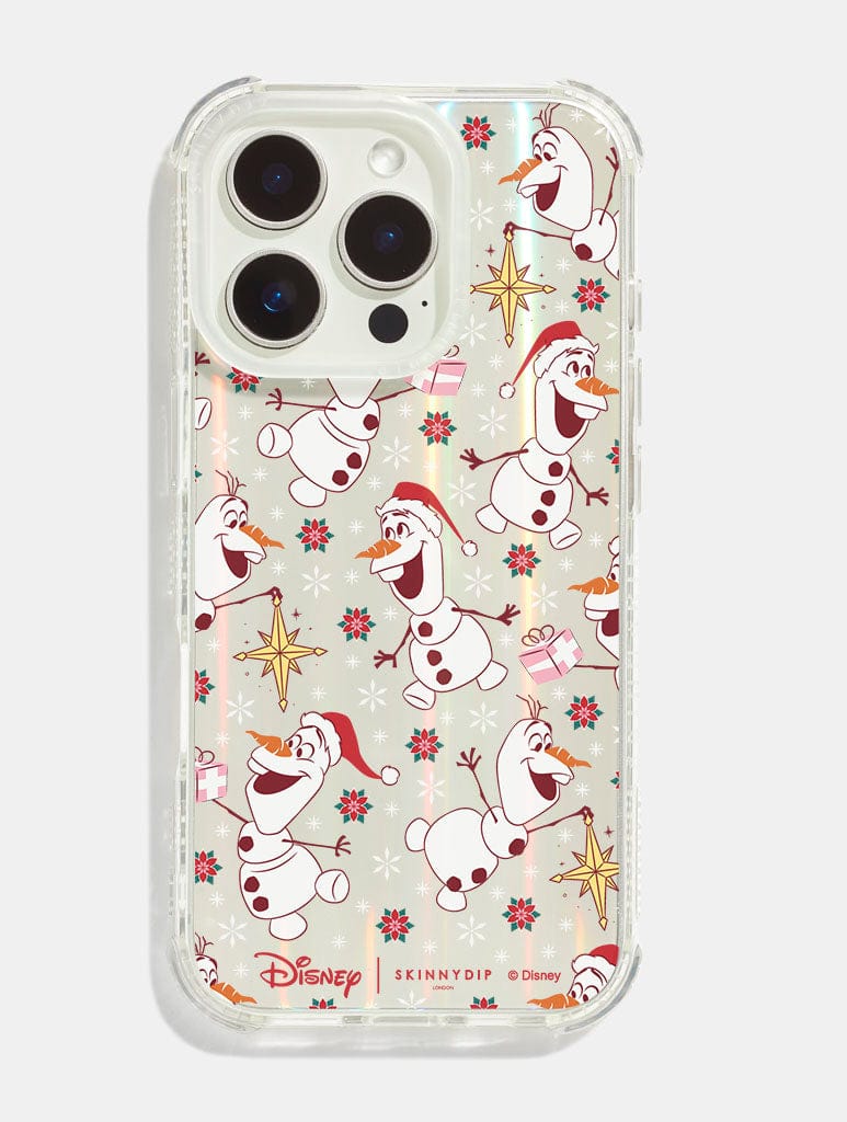 Disney Frozen Olaf Festive Pattern Shock iPhone Case Phone Cases Skinnydip London