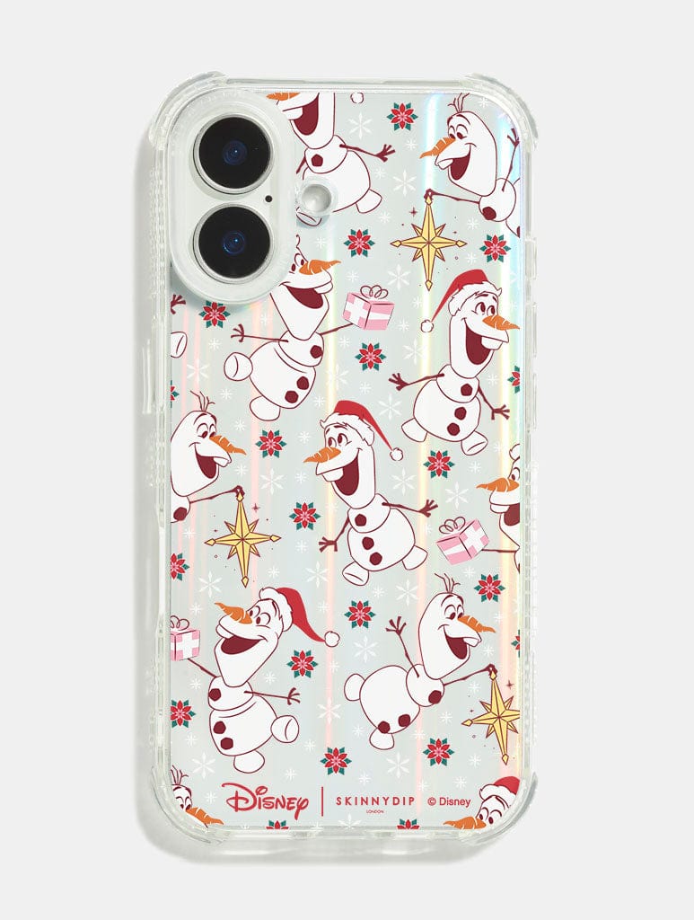 Disney Frozen Olaf Festive Pattern Shock iPhone Case Phone Cases Skinnydip London