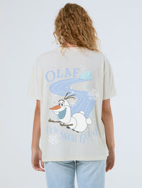Disney Frozen Olaf Up To Snow Good T-Shirt In White Tops & T-Shirts Skinnydip London