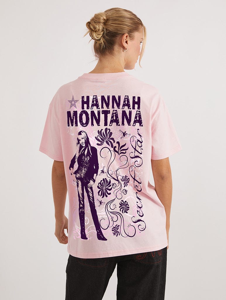 Disney Hannah Montana Secret Star T-Shirt In Pink Tops & T-Shirts Skinnydip London