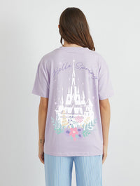 Disney Hello Spring T-Shirt In Lilac Tops & T-Shirts Skinnydip London