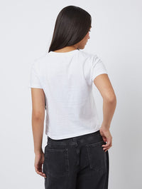 Disney High School Musical Baby Tee In White Tops & T-Shirts Skinnydip London